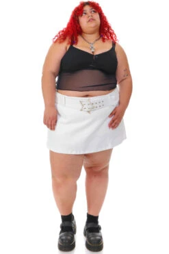 Amber White Stretch Mini Skort -TUNNEL Vision Shop 256A8535 dc2aad9c 5c5b 4091 b2bf b8243b12264c