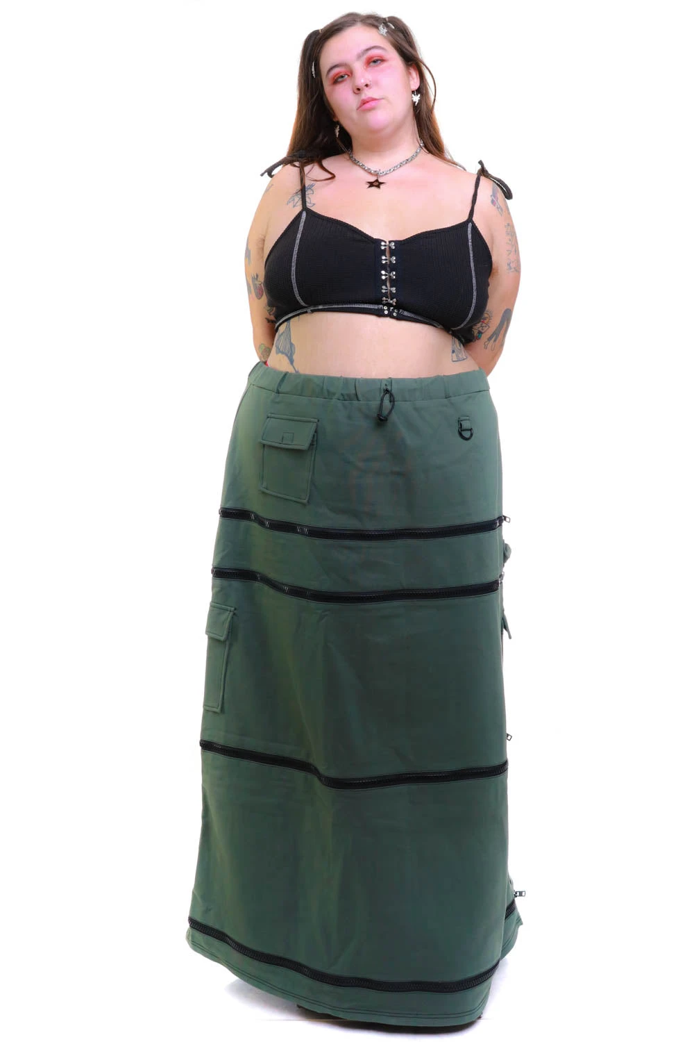 Olive Carmen 5-in-1 Convertible Cargo Skirt 12 Olive Carmen 5-in-1 Convertible Cargo Skirt - Image 12