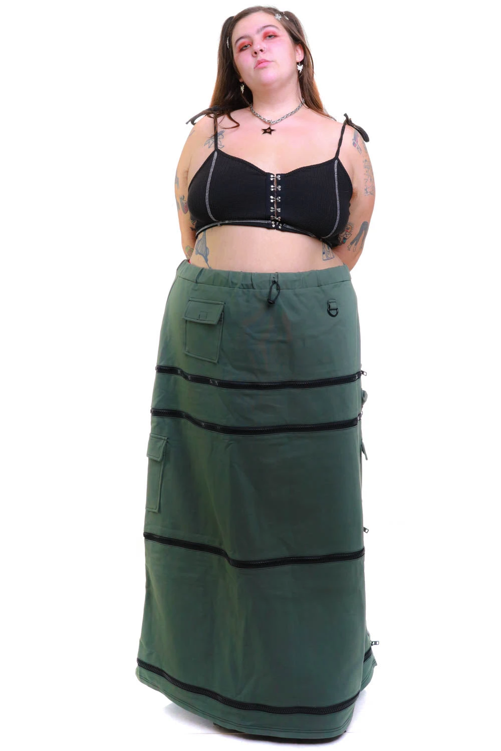 Olive Carmen 5-in-1 Convertible Cargo Skirt 13 Olive Carmen 5-in-1 Convertible Cargo Skirt - Image 13