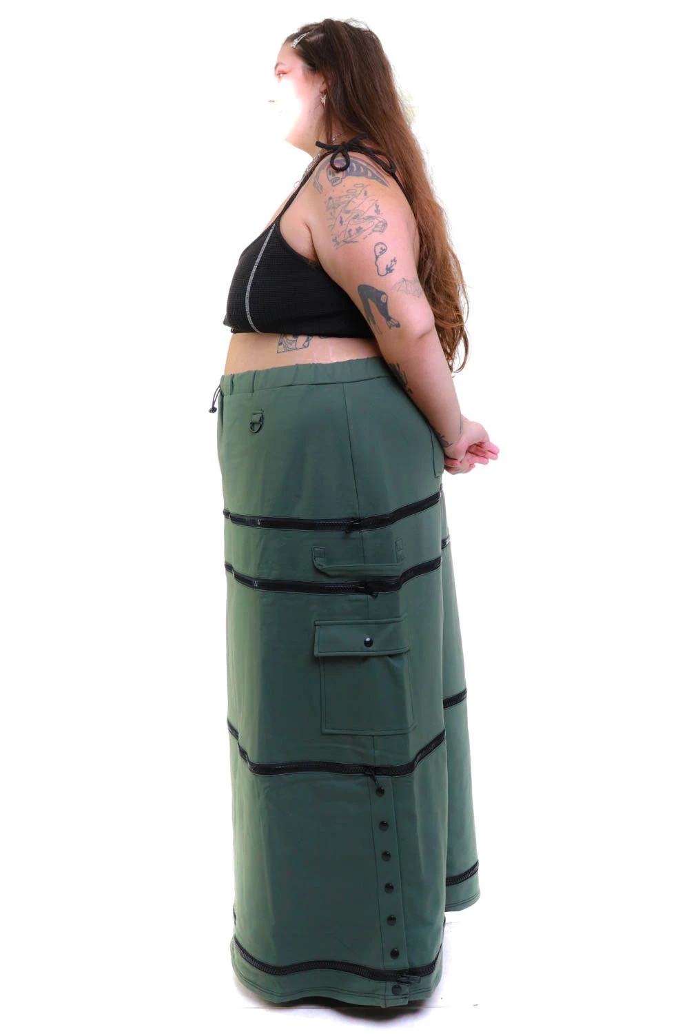Olive Carmen 5-in-1 Convertible Cargo Skirt 14 Olive Carmen 5-in-1 Convertible Cargo Skirt - Image 14