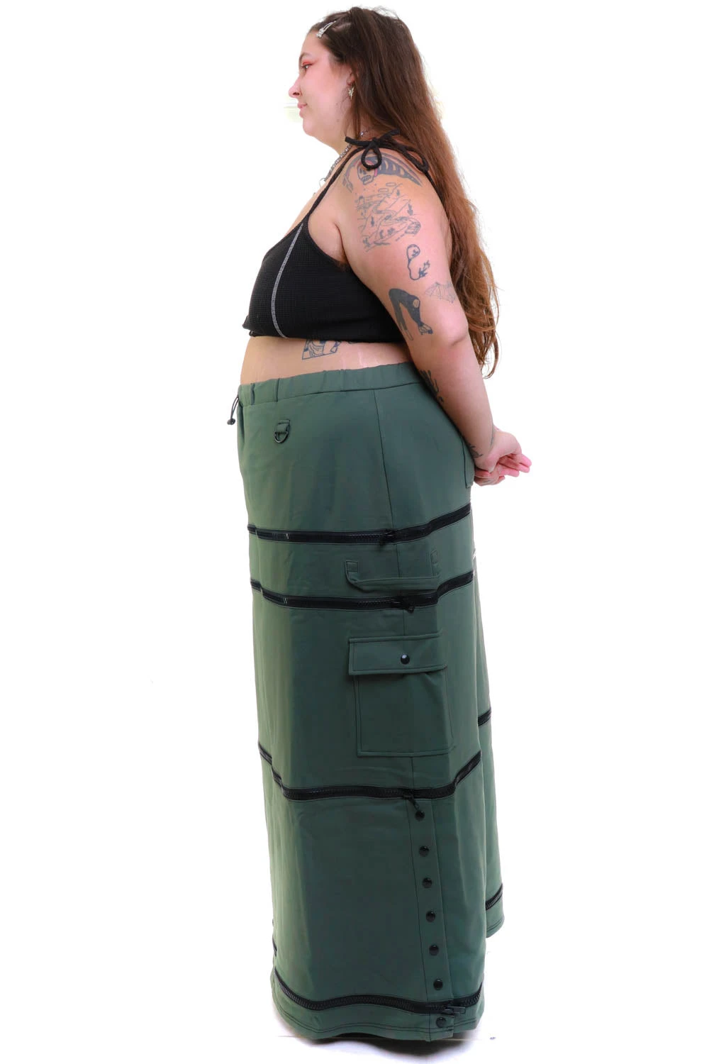 Olive Carmen 5-in-1 Convertible Cargo Skirt 15 Olive Carmen 5-in-1 Convertible Cargo Skirt - Image 15