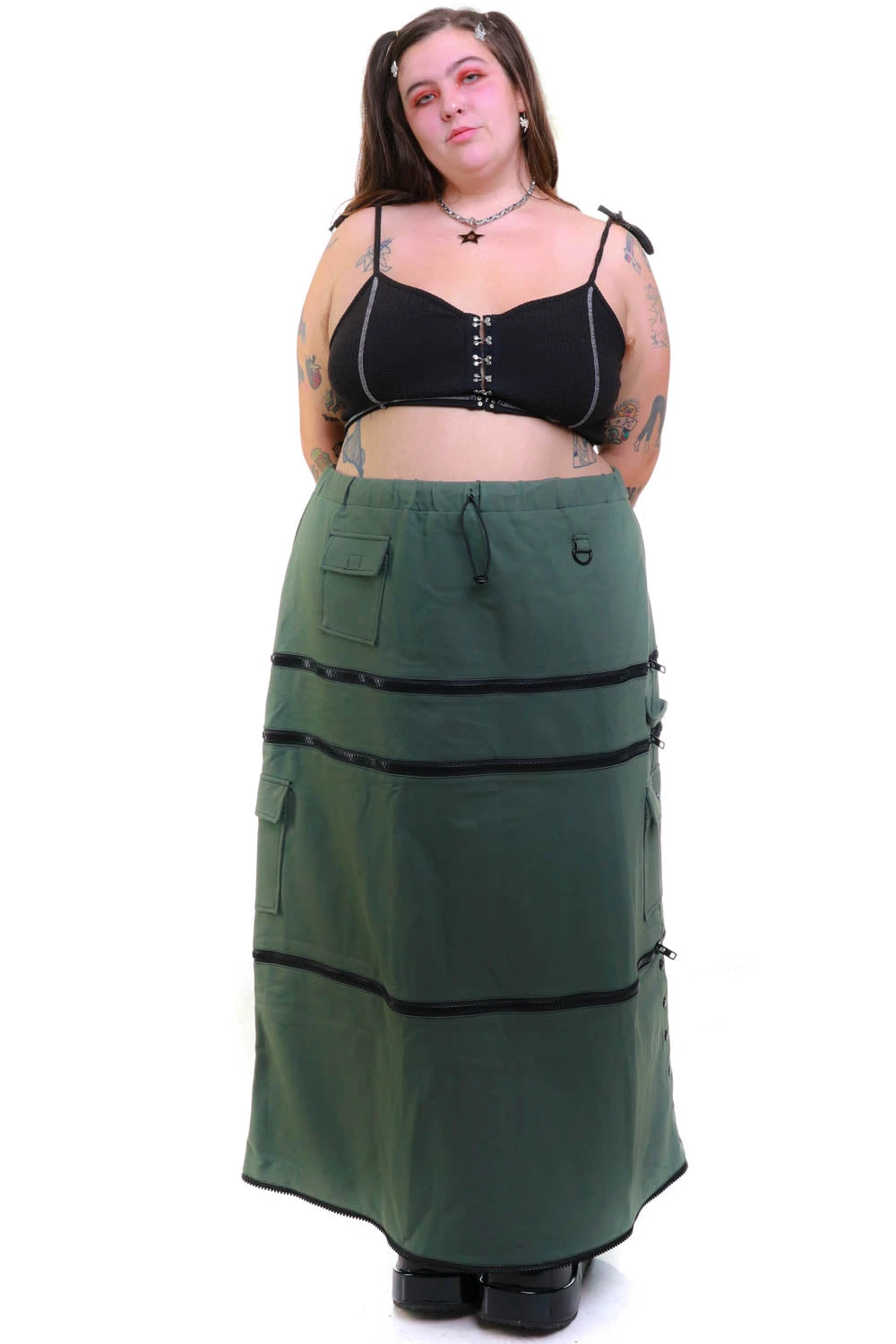 Olive Carmen 5-in-1 Convertible Cargo Skirt 17 Olive Carmen 5-in-1 Convertible Cargo Skirt - Image 17