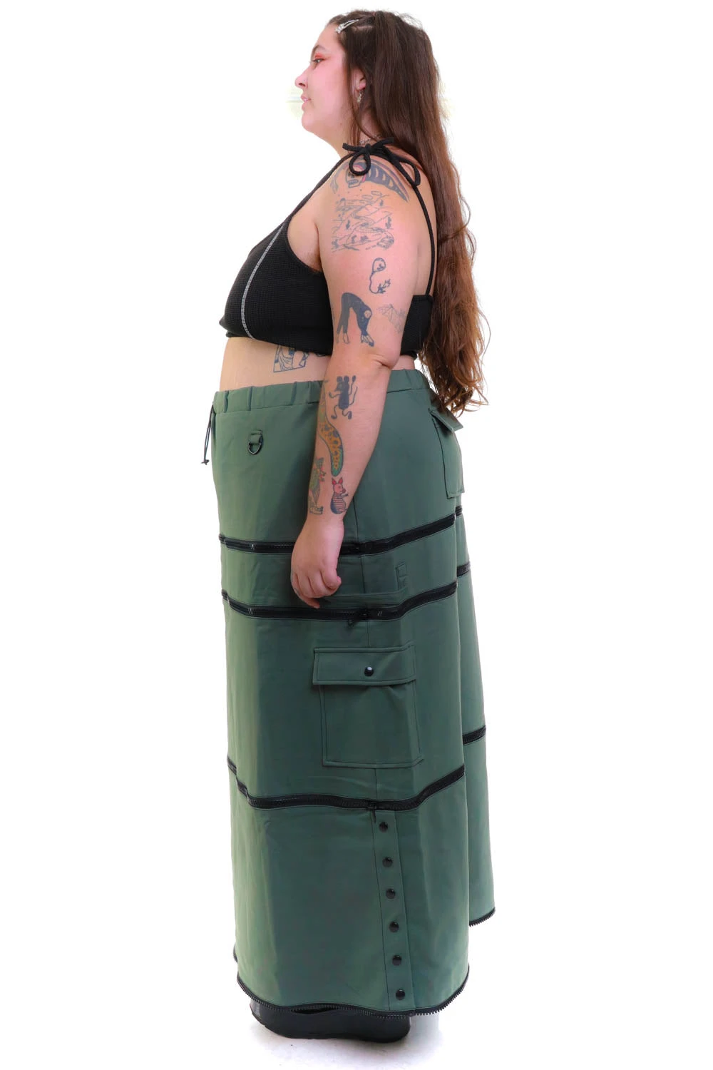 Olive Carmen 5-in-1 Convertible Cargo Skirt 18 Olive Carmen 5-in-1 Convertible Cargo Skirt - Image 18