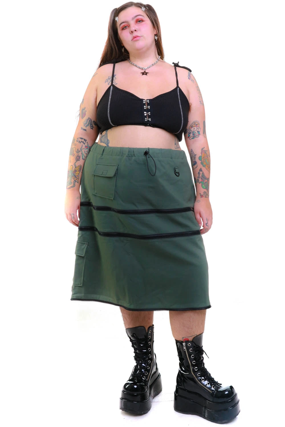 Olive Carmen 5-in-1 Convertible Cargo Skirt 20 Olive Carmen 5-in-1 Convertible Cargo Skirt - Image 20
