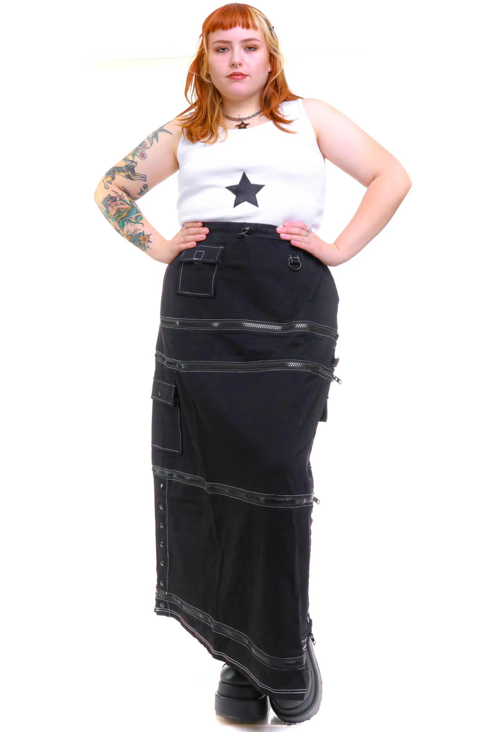 Black Carmen 5-in-1 Convertible Cargo Skirt 16 Black Carmen 5-in-1 Convertible Cargo Skirt - Image 16