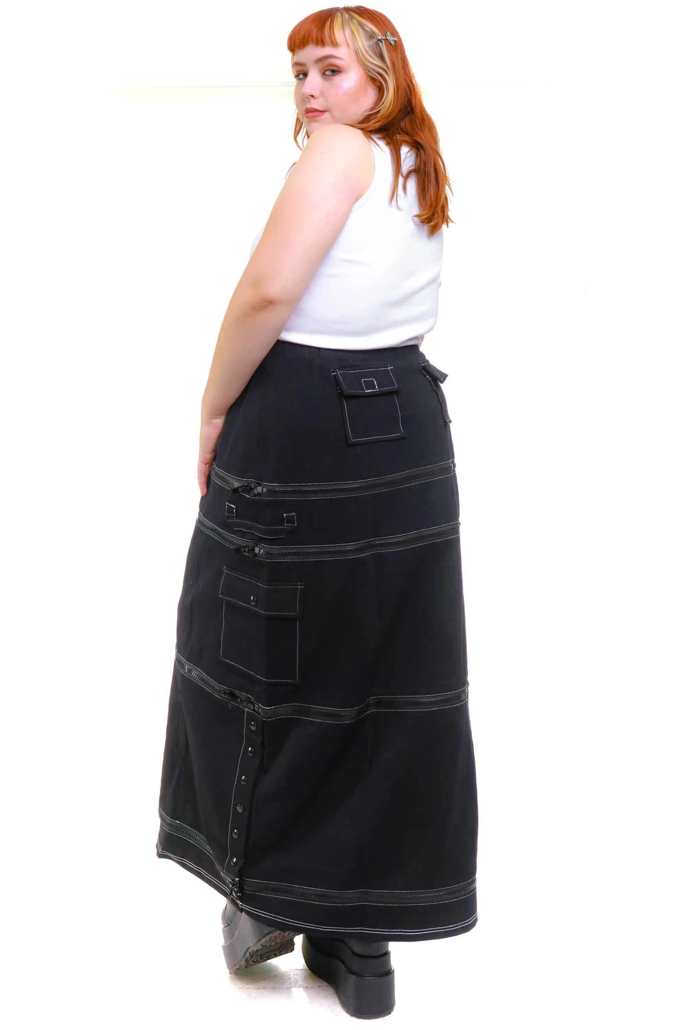 Black Carmen 5-in-1 Convertible Cargo Skirt 18 Black Carmen 5-in-1 Convertible Cargo Skirt - Image 18
