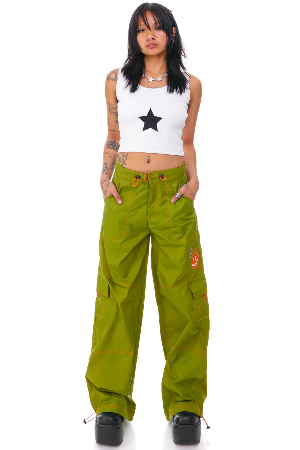 Splendor Olive Parachute Pants 13 Splendor Olive Parachute Pants - Image 13