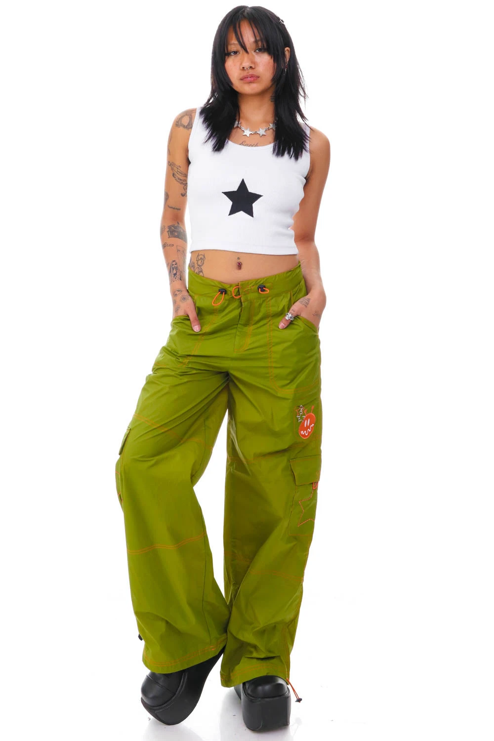 Splendor Olive Parachute Pants 14 Splendor Olive Parachute Pants - Image 14