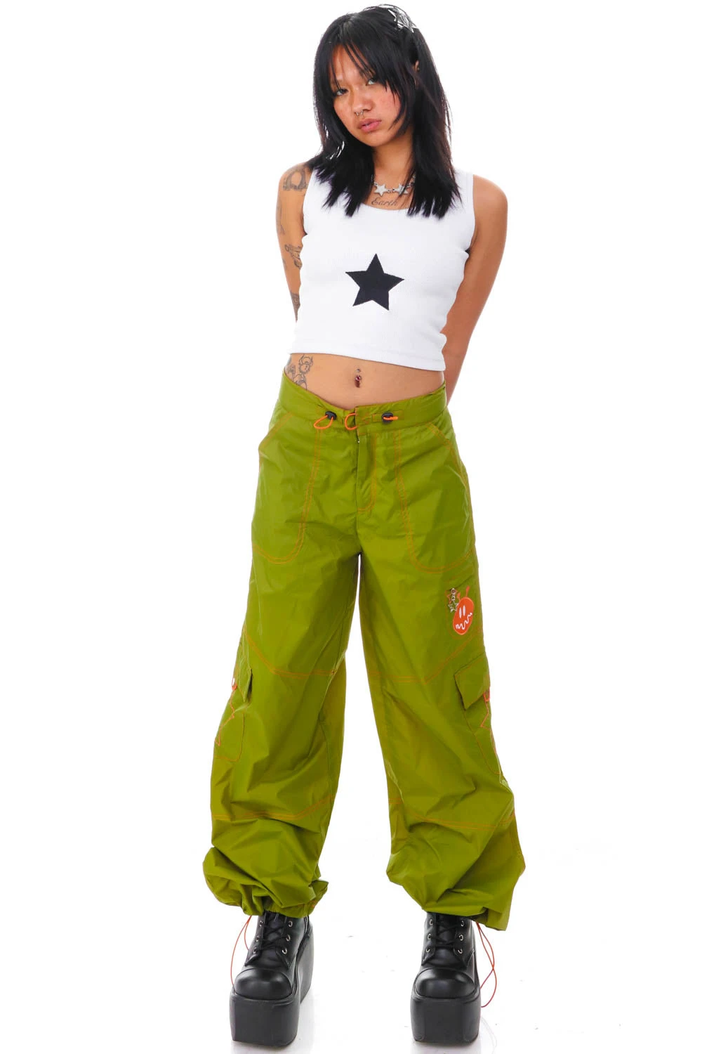 Splendor Olive Parachute Pants 19 Splendor Olive Parachute Pants - Image 19
