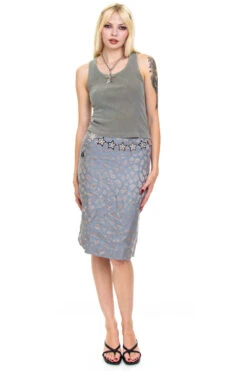 Vintage 90's Giorgio Armani Blue Metallic Leopard Skirt - S 11 Vintage 90's Giorgio Armani Blue Metallic Leopard Skirt - S -TUNNEL Vision Shop 256A8774