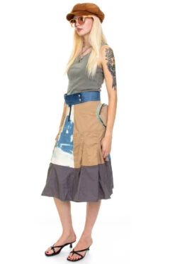 Vintage Y2K Patch Me Up Demin Canvas Midi Skirt - S/M 11 Vintage Y2K Patch Me Up Demin Canvas Midi Skirt - S/M -TUNNEL Vision Shop 256A8813