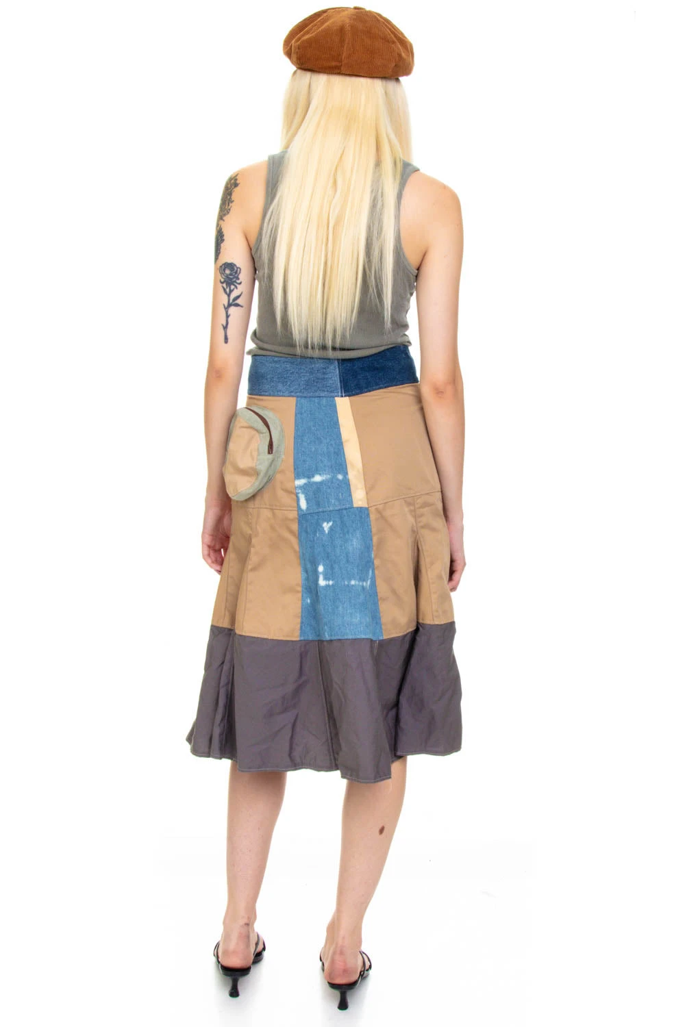 Vintage Y2K Patch Me Up Demin Canvas Midi Skirt - S/M 7 Vintage Y2K Patch Me Up Demin Canvas Midi Skirt - S/M - Image 7