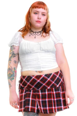 Serafina White Puff-Sleeve Top -TUNNEL Vision Shop 256A8890 2