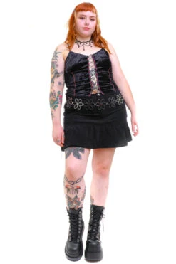 Ria Black Velvet Lace-Up Top -TUNNEL Vision Shop 256A8933 661d7b18 bab9 4e16 b89f 3220a1dc05e0