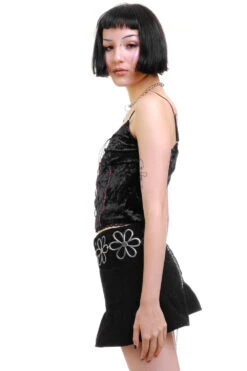 Ria Black Velvet Lace-Up Top -TUNNEL Vision Shop 256A8941 81bf51e4 5020 4221 829d a439d579d2f1