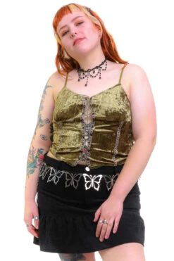 Ria Sage Velvet Lace-Up Top -TUNNEL Vision Shop 256A8982 698f6158 264d 4a4c 8be3 4cf5675040ae