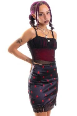 Kiki Heart Crossbones Lace-Trim Mini Skirt 28 Kiki Heart Crossbones Lace-Trim Mini Skirt -TUNNEL Vision Shop 256A9164