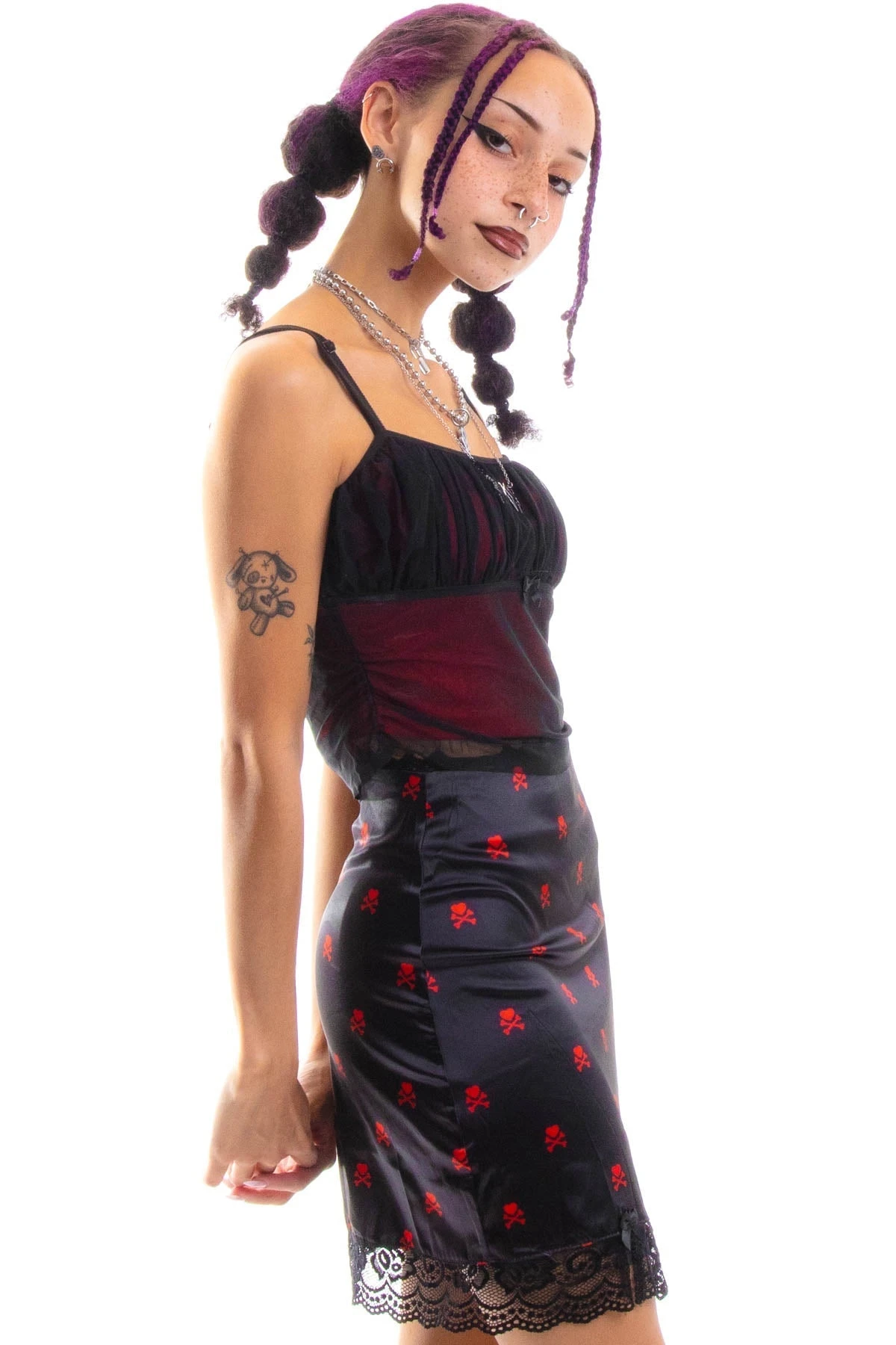 Kiki Heart Crossbones Lace-Trim Mini Skirt 11 Kiki Heart Crossbones Lace-Trim Mini Skirt - Image 11