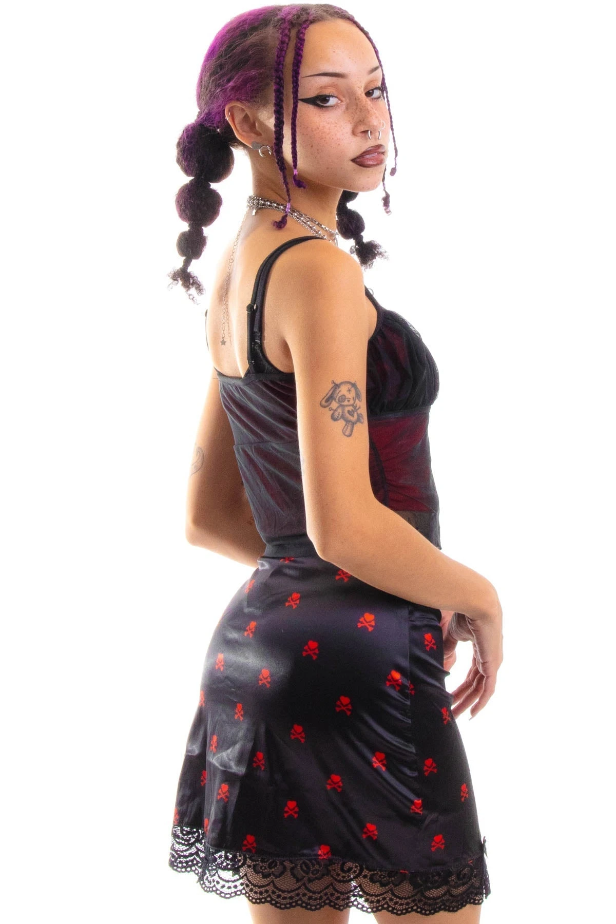 Kiki Heart Crossbones Lace-Trim Mini Skirt 13 Kiki Heart Crossbones Lace-Trim Mini Skirt - Image 13