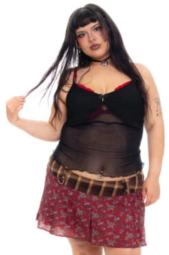 Priscilla Patchwork Low-Rise Mini Skirt -TUNNEL Vision Shop 256A99762