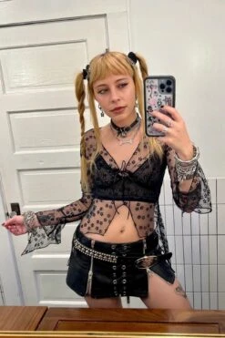 Everything Black Flutter Mesh Top -TUNNEL Vision Shop 3EB3C22D 2DF6 4377 878E CC1A6D1FF476