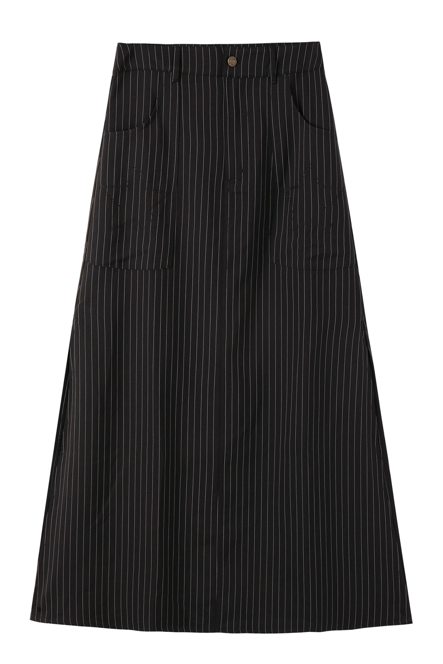 PRE-ORDER: Rave Pinstripe Maxi Skirt 1 PRE-ORDER: Rave Pinstripe Maxi Skirt