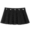 Peekaboo Pinstripe Grommet Mini Skirt