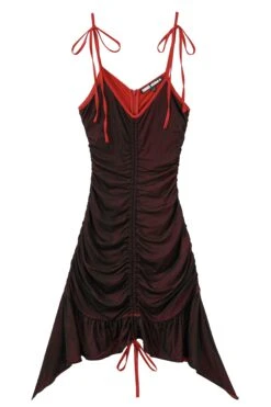 PRE-ORDER: Courtney Black & Red Mesh Fairy Dress