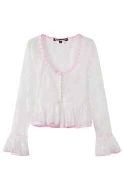 PRE-ORDER: Doll Face White Lace Babydoll Top