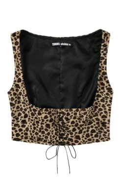PRE-ORDER: Ren Faire Fuzzy Leopard Print Vest