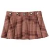 PRE-ORDER: Peekaboo Plaid Grommet Mini Skirt