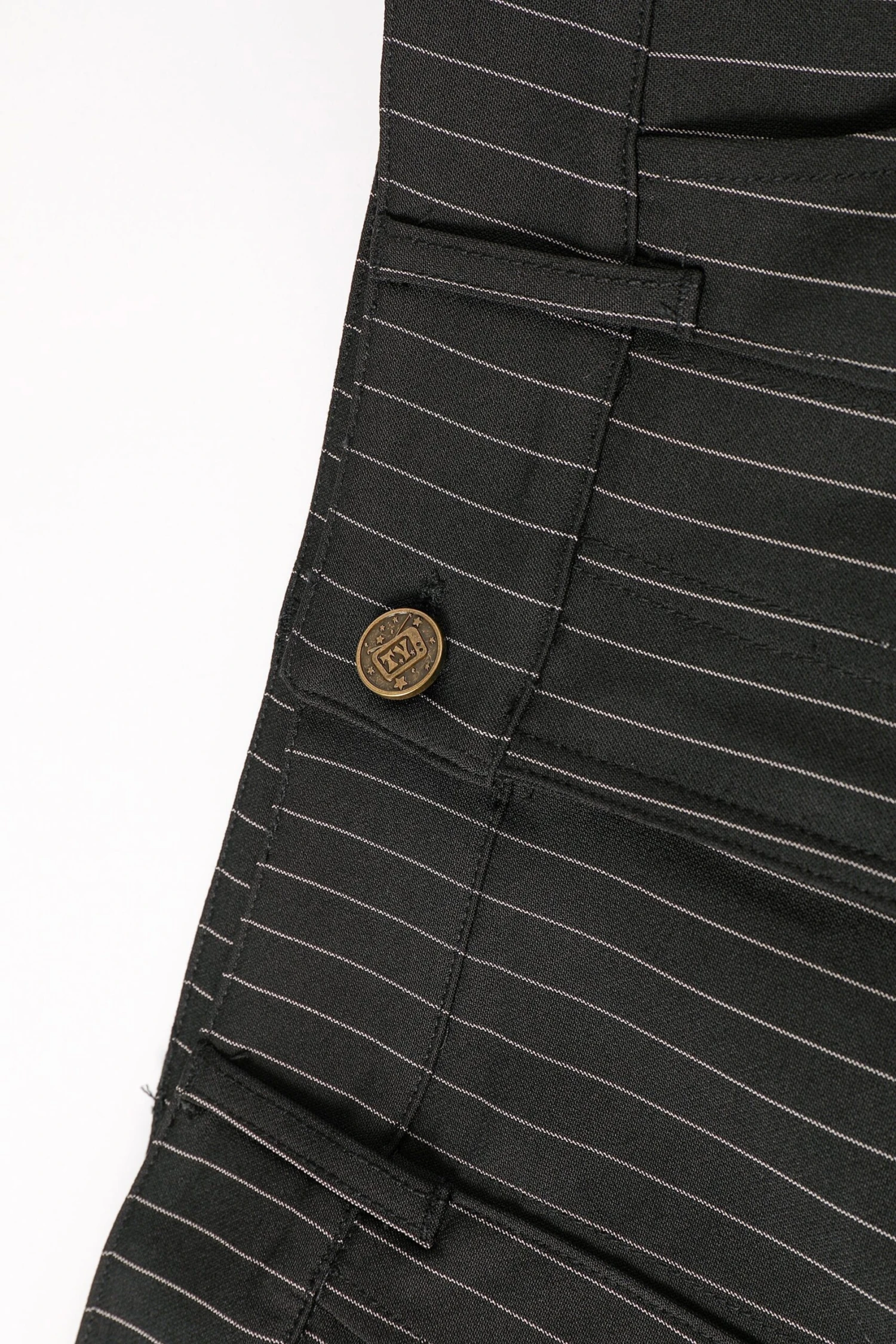 PRE-ORDER: Rave Pinstripe Maxi Skirt 4 PRE-ORDER: Rave Pinstripe Maxi Skirt - Image 4