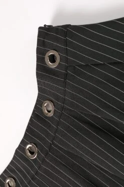 Peekaboo Pinstripe Grommet Mini Skirt -TUNNEL Vision Shop 611A1950