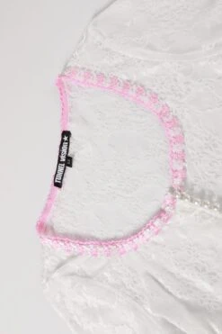 PRE-ORDER: Doll Face White Lace Babydoll Top -TUNNEL Vision Shop 611A2054