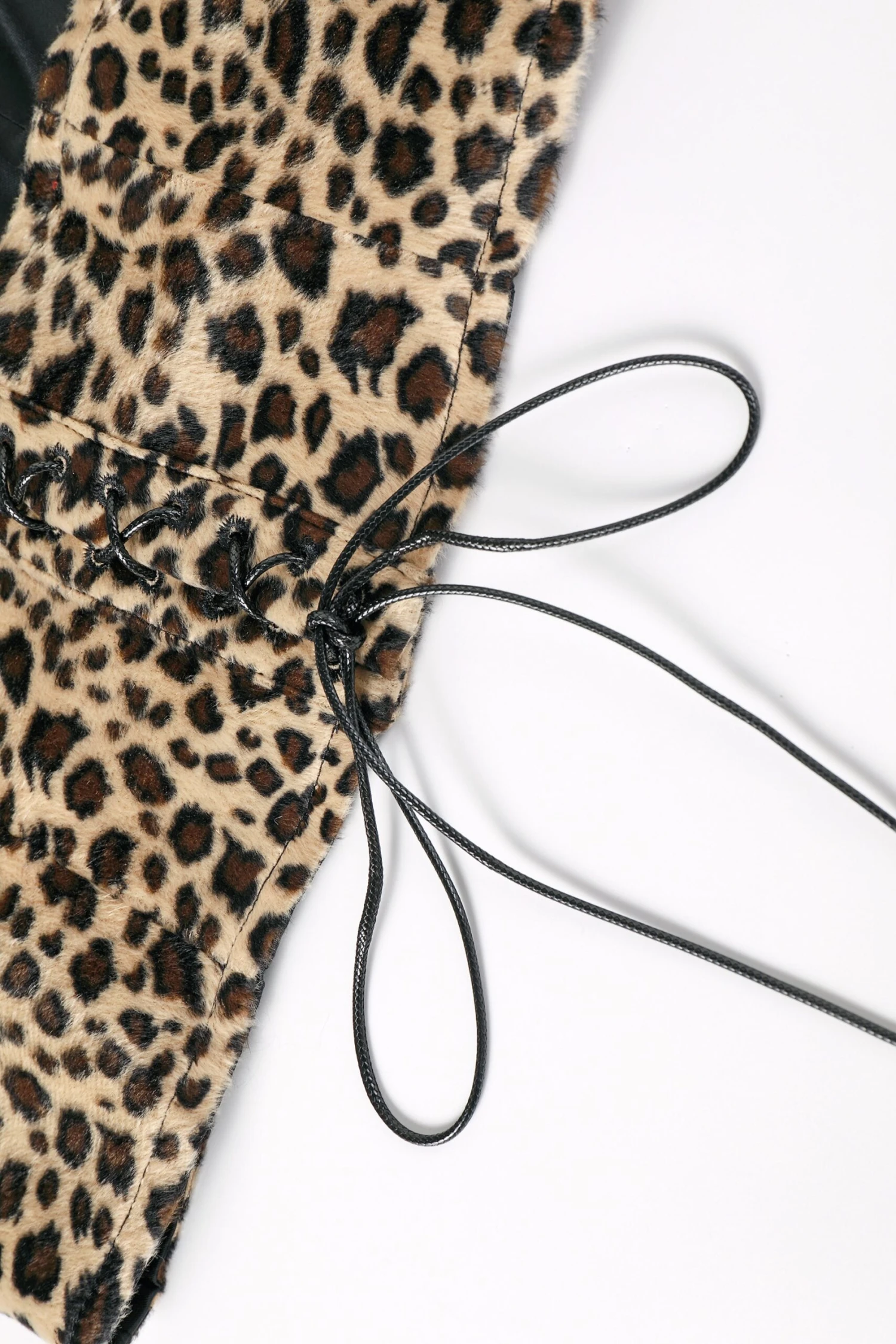 PRE-ORDER: Ren Faire Fuzzy Leopard Print Vest 8 PRE-ORDER: Ren Faire Fuzzy Leopard Print Vest - Image 8