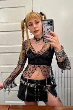 Everything Black Flutter Mesh Top -TUNNEL Vision Shop 9DA35B33 2048 431B 8DD5 B9A71E6DF0F7