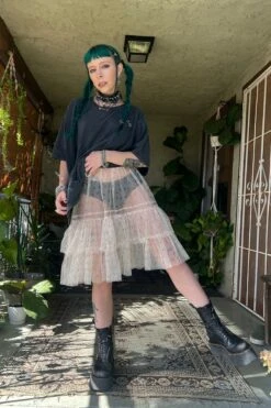 Louisa May Sheer Floral Ruffle Skirt 25 Louisa May Sheer Floral Ruffle Skirt -TUNNEL Vision Shop AFSSAS