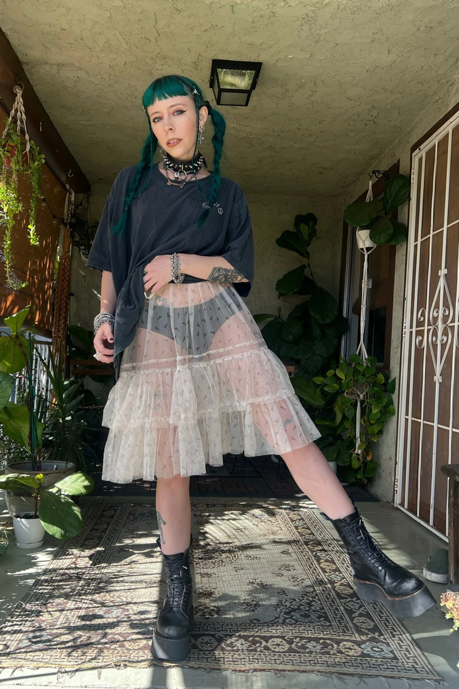 Louisa May Sheer Floral Ruffle Skirt 6 Louisa May Sheer Floral Ruffle Skirt - Image 6