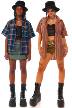 Vintage Classics - Short-Sleeve Patterned Button-Up Shirt