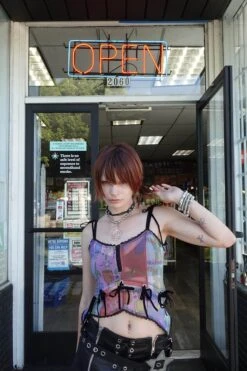 Gwendolyn Printed Tie-Up Camisole -TUNNEL Vision Shop DSC00877