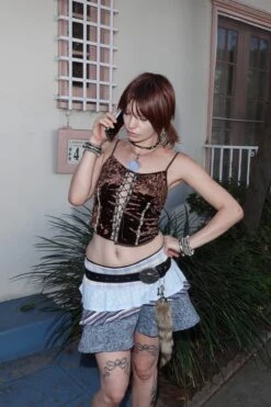 Annika Blue Tiered Mini Skirt -TUNNEL Vision Shop DSC00995