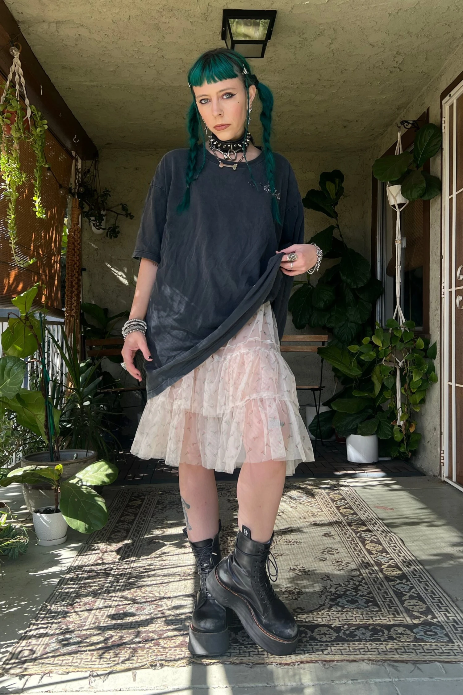 Louisa May Sheer Floral Ruffle Skirt 3 Louisa May Sheer Floral Ruffle Skirt - Image 3