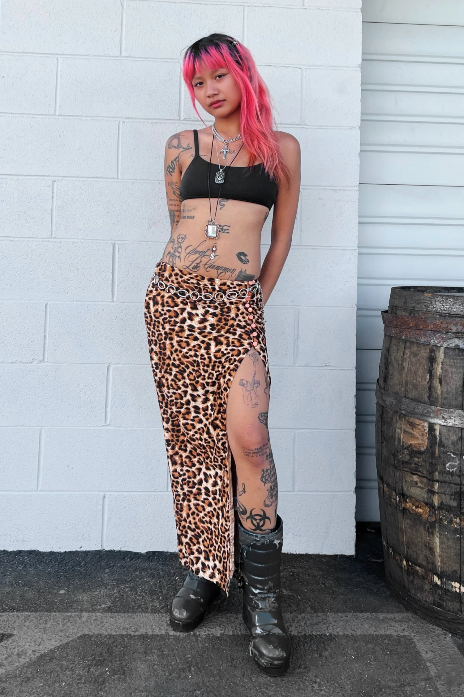 Siren Leopard Print High Slit Skirt 3 Siren Leopard Print High Slit Skirt - Image 3