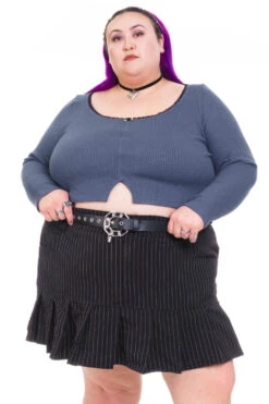 Rosa Blue Lace-Trimmed Thermal Long-Sleever 32 Rosa Blue Lace-Trimmed Thermal Long-Sleever -TUNNEL Vision Shop HS115 3392