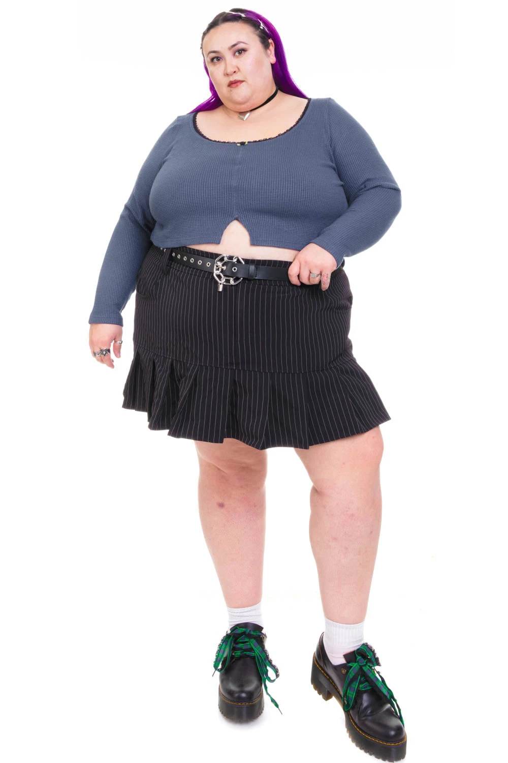 Rosa Blue Lace-Trimmed Thermal Long-Sleever 12 Rosa Blue Lace-Trimmed Thermal Long-Sleever - Image 12