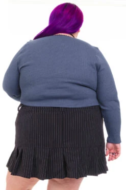 Rosa Blue Lace-Trimmed Thermal Long-Sleever 34 Rosa Blue Lace-Trimmed Thermal Long-Sleever -TUNNEL Vision Shop HS115 3397