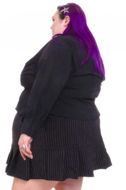 Libby Black Corset-Lace Shirt -TUNNEL Vision Shop HS115 3419