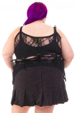 Gwendolyn Black Lace Tie-Up Camisole -TUNNEL Vision Shop HS115 3458