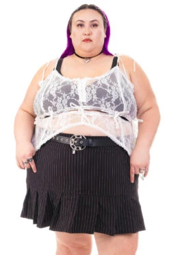 Gwendolyn White Lace Tie-Up Camisole 27 Gwendolyn White Lace Tie-Up Camisole -TUNNEL Vision Shop HS115 3485