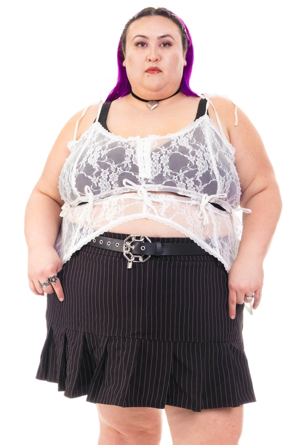 Gwendolyn White Lace Tie-Up Camisole 9 Gwendolyn White Lace Tie-Up Camisole - Image 9